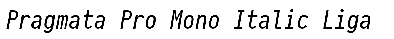 Pragmata Pro Mono Italic Liga image